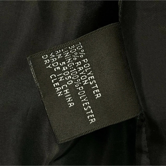 Anne Klein Suit Women's Sz 6 Blazer Three-Button Bal Collared Flare Lined Black - Picture 11 of 11